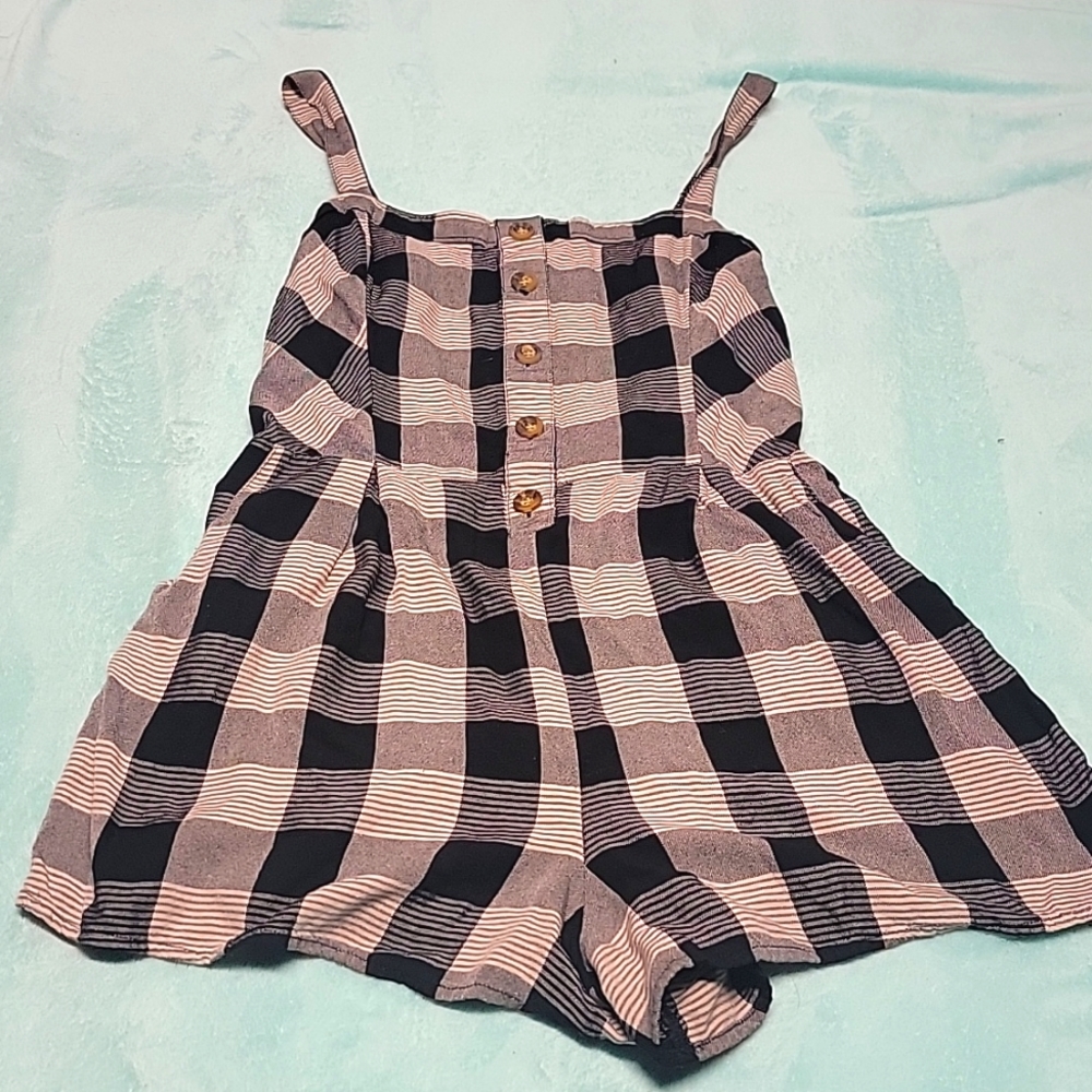 Hollister plaid romper